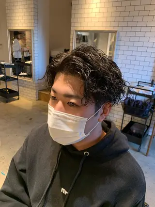 パーマ メンズ 吉沢遣人/レイヤー 艶カラー/パーマのヘアスタイル