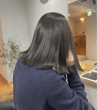 ミディアム カラー akane/ボブ /オリーブ/ブラウンのヘアスタイル