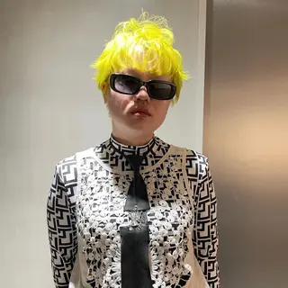 ショート カラー 花香竜太/エクステ /ハイトーンカラーのヘアスタイル