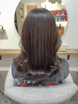 セミロング カラー Rinko リンコのヘアスタイル