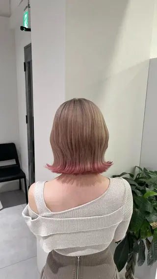 ショート カラー 髪質改善/レイヤー 兼折楓馬のヘアスタイル