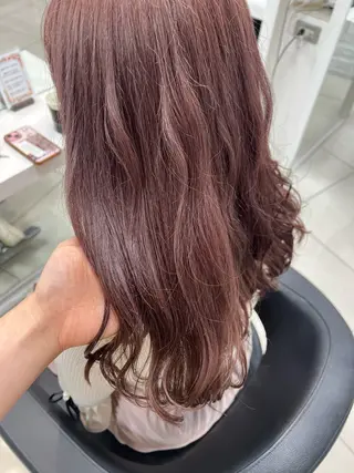 セミロング カラー 暖色カラー🌹 中山由梨のヘアスタイル