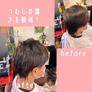 ショート カラー メンズ 薄毛専門 メンズカットREEのヘアスタイル