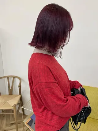 ミディアム ボブカットモデル/パ ーマ/harunaのヘアスタイル