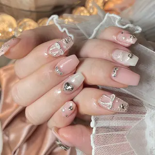 ネイル 23時まで❤︎韓国、 ワンホンネイルのネイルデザイン