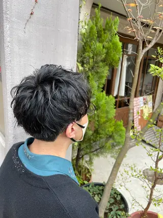 ショート パーマ メンズ ショート/ボブ アンドウ☺︎のヘアスタイル