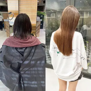 ロング カラー ヘアアレンジ TATSUYA アートディレクターのヘアスタイル