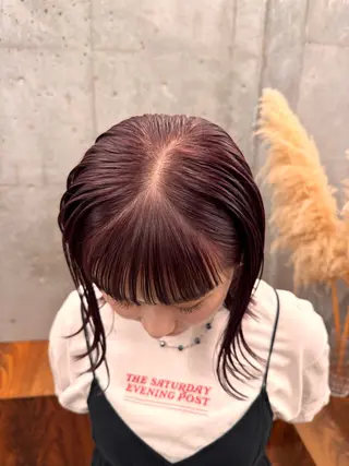 カラー 🩰ボブ/暖色カラー 田實 紗和 🥑🫧のヘアスタイル