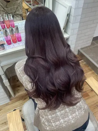 ロング カラー 韓国風/レイヤー/ 長谷七海のヘアスタイル