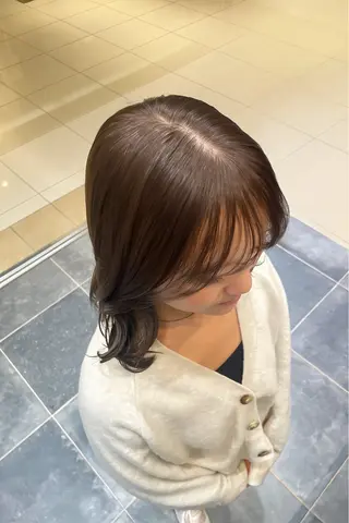 カラー 自然と惹かれる🪷 艶カラー/茉優♩のヘアスタイル