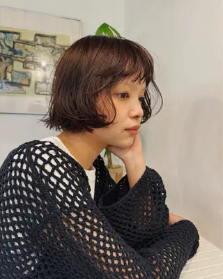 ショート パーマ くぎお けんじのヘアスタイル