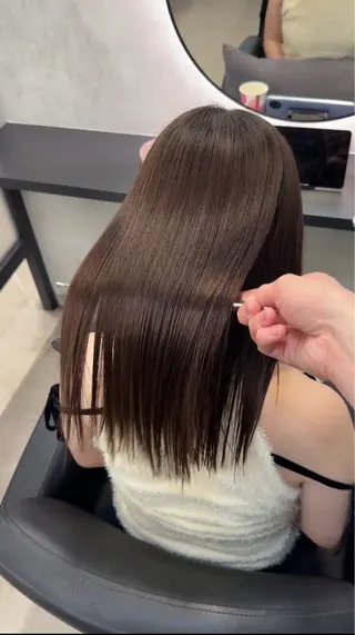 ミディアム カラー ヘアアレンジ 新宿 /髪質改善/ 縮毛矯正/ヒュウガのヘアスタイル