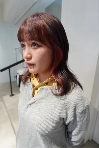 カラー ハッシュレイヤー/ ハイトーン/senaのヘアスタイル