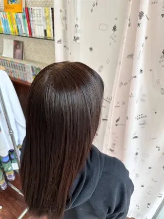 セミロング ORANGE POP _HIBIKIのヘアスタイル