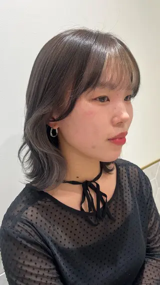 ミディアム カラー 栄/透明感ツヤカラー /Kahoのヘアスタイル