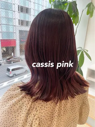 ミディアム カラー 🩰ニシムラヒカリ 半個室salon♡*のヘアスタイル