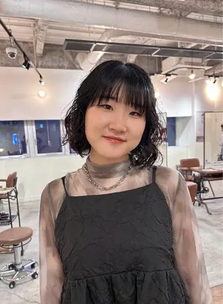 パーマ Maruquee de mashu所属・みうら ありさのヘアスタイル