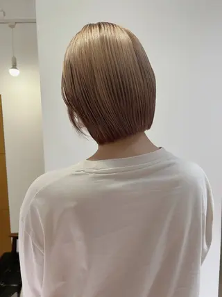 ショート 仙台ブリーチカラー デザインカラーあすかのヘアスタイル