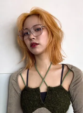 ミディアム カラー レイヤー専門家 ダブルカラー修のヘアスタイル