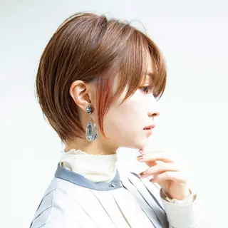 ショート カラー 縮毛/ショート/ ボブ/レイヤー/小原のヘアスタイル
