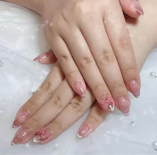 ネイル あゆ🎀/ワンホンネ イル/痛ネイルのネイルデザイン