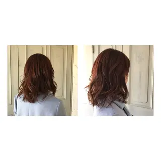 ミディアム カラー Jill franc _ ayanoのヘアスタイル