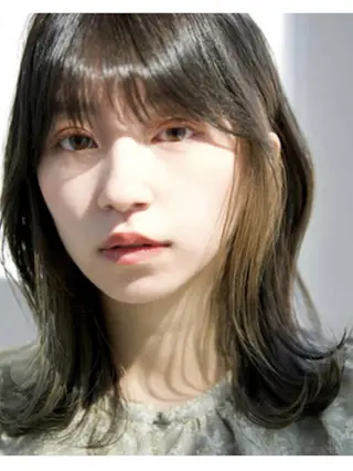 ミディアム カラー SALOWIN原宿AROA店所属・顔まわり神カット✂︎ 齋藤雄大【表参道】のヘアスタイル