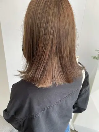 ミディアム カラー ヘアアレンジ satsuki 暖色・ブラウンカラーのヘアスタイル