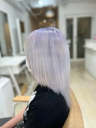 ミディアム カラー パーマ ヘアアレンジ メンズ キッズ ネイル マツエク・マツパ アイブロウ ブリーチ特化型✂️ ハイトーンカラー👨のヘアスタイル