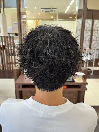 ショート パーマ メンズ AROH men's cut&men's perm 船橋店所属・🧊メンズ特化🧊 高木航希のヘアスタイル