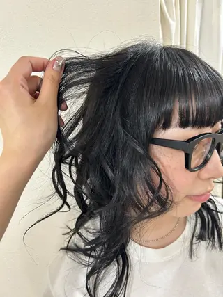 セミロング カラー ヘアアレンジ ☕️結【suii.】 ボブ/ヘアセット☕️のヘアスタイル