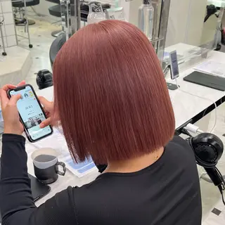 カラー 韓国ガーリー🤍暖 色カラー🤍misaのヘアスタイル