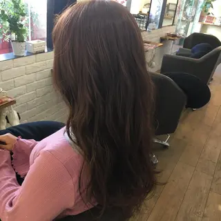 ロング カラー 上川 美幸のヘアスタイル