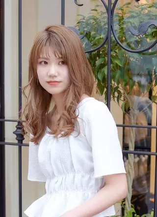 セミロング カラー ba_boo 福岡店のヘアスタイル