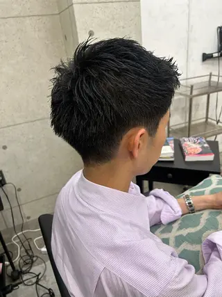 メンズ 透明感カラー・ 髪質改善🩵イケダのヘアスタイル