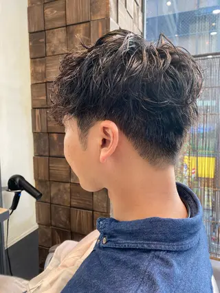 ショート パーマ メンズ 韓国ヘア/銀座/ 艶髪/ウチダのヘアスタイル