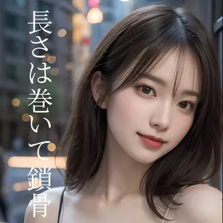 ミディアム カラー 韓国ヘア♡ 顔まわりカットayaのヘアスタイル