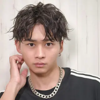 ミディアム パーマ メンズ 💥横浜メンズパーマ 💥ルキのヘアスタイル