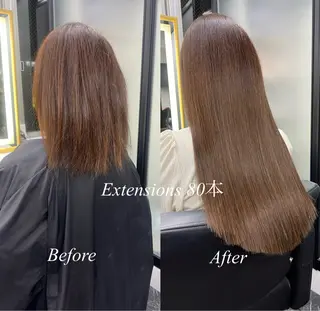 ロング カラー シールエクステ特化 ハイトーン、NANAのヘアスタイル