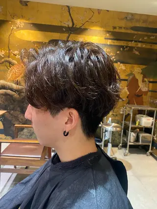 パーマ メンズ FURUSHO所属・透明感カラー/ ツイスパ/小倉悠佑のヘアスタイル