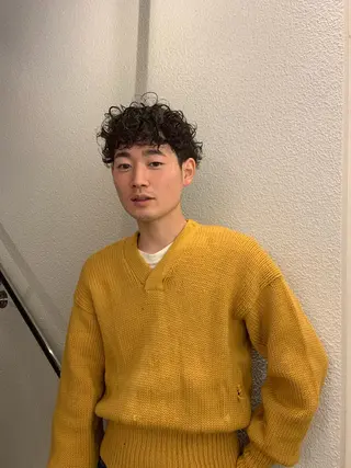 ショート パーマ メンズ 似合わせカット⚪︎ /フェイスレイヤーのヘアスタイル