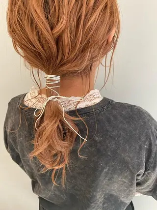 ヘアアレンジ 透明感カラー・ 髪質改善🩵イケダのヘアスタイル