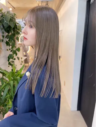 セミロング カラー AiM 大名　似合わせカットのヘアスタイル