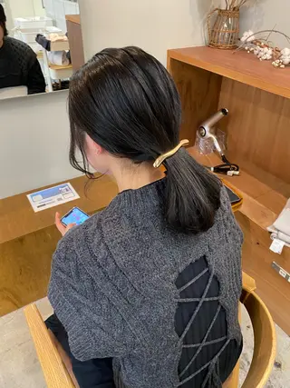 ミディアム カラー NIKO/名古屋/ 伏見/花屋併設のヘアスタイル