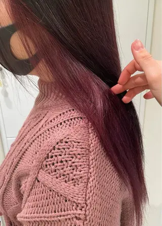 ロング カラー ボブ/インナーカラー /眉毛/Miyuのヘアスタイル