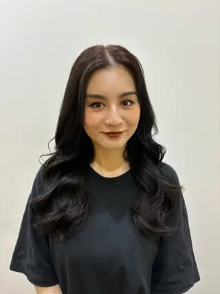 ロング カラー パーマ 韓国ヘア sasugaのヘアスタイル