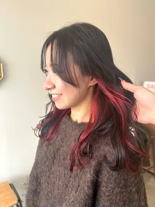 セミロング カラー plus HAIR いずみのヘアスタイル