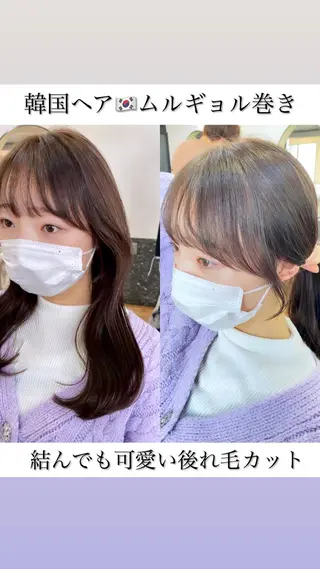 ロング レイヤー/顔周り 田山　穂波のヘアスタイル