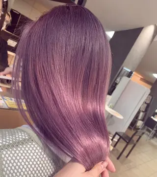 セミロング カラー 髪質改善 Noe心斎橋店のヘアスタイル