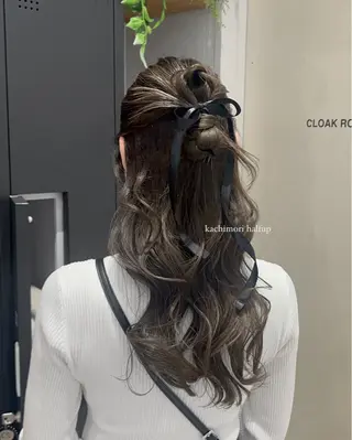 ロング ヘアアレンジ 🪽ハイトーン/ 淡色カラー/mugiのヘアスタイル